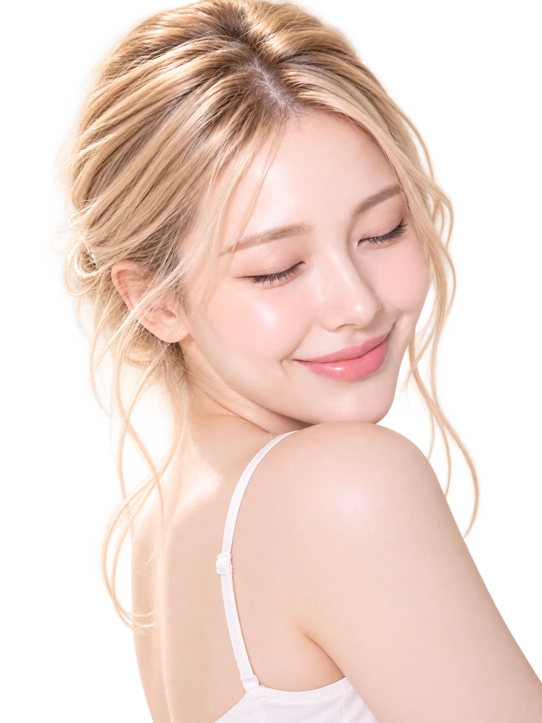 Model portrait on the cover of the Maylin skin journal