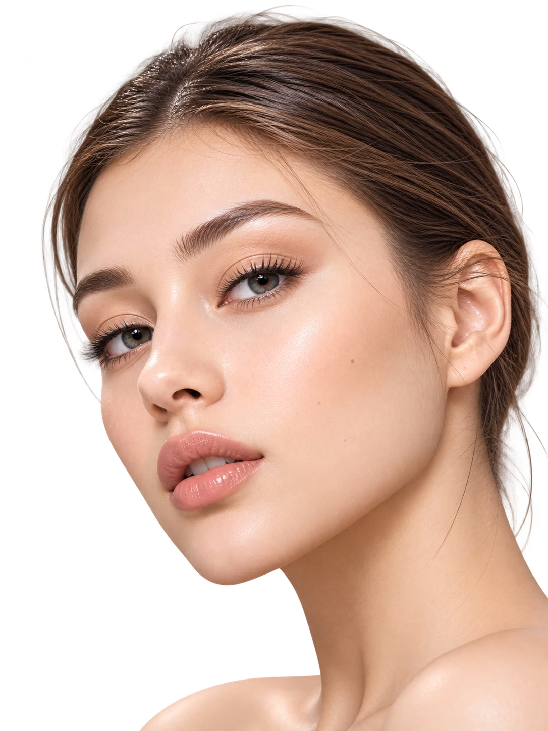 Model portrait on the cover of the Maylin skin journal