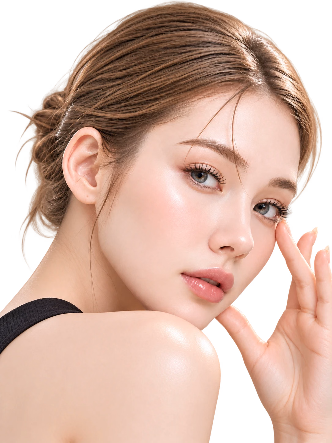 Model portrait on the cover of the Maylin skin journal